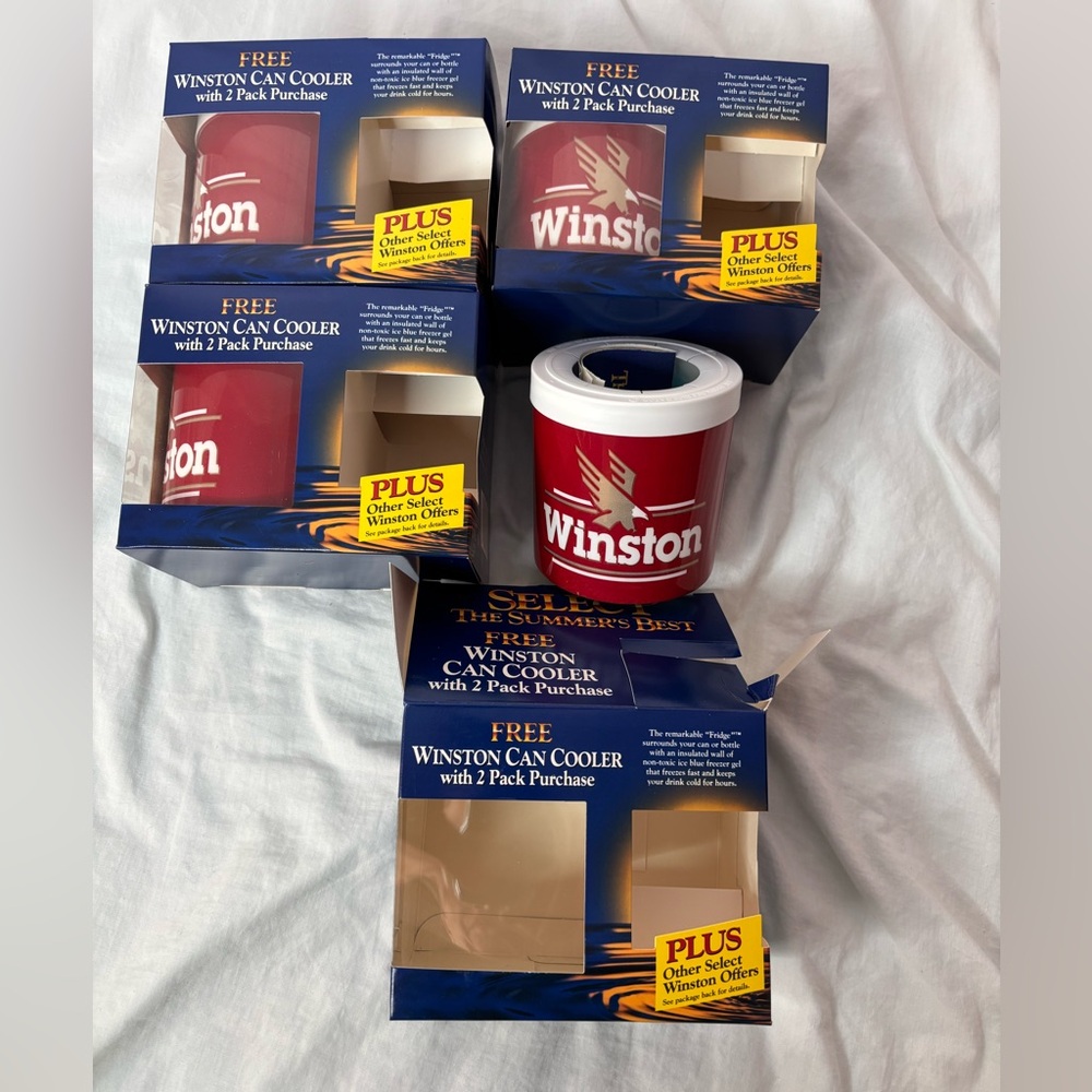 vintage 1992 Winston can coolers (set of 4) RJ Reynolds  promotional